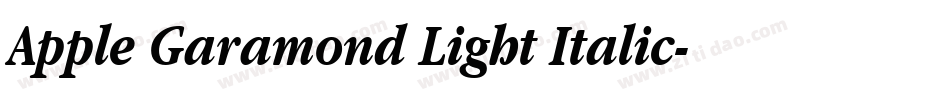 Apple Garamond Light Italic字体转换